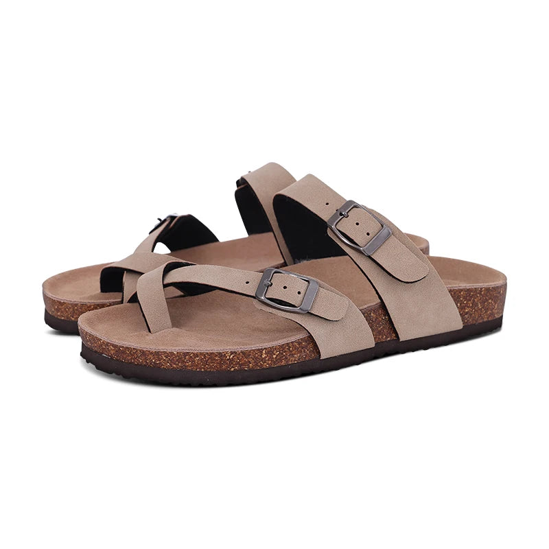 Comwarm Women's suede mules slippers with cork insole, arch support, outdoor beach slides, and home shoes by DAYO FITNESS STORE.