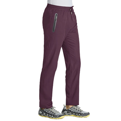 TACVASEN men's outdoor quick dry hiking and running pants with elastic waist, lightweight and straight fit for fitness and outdoor activities.