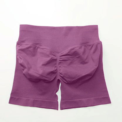 NCLAGEN seamless gym shorts for women, 4.5-inch length, scrunch butt design, ideal for yoga, running, and fitness workouts.