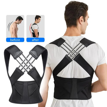 Breathable women's back posture corrector brace from DAYO FITNESS STORE with support belt and shoulder alignment for kids and students.
