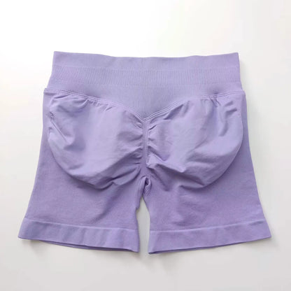 NCLAGEN seamless 4.5-inch gym shorts for women with scrunch butt design, ideal for running, yoga, and fitness workouts.