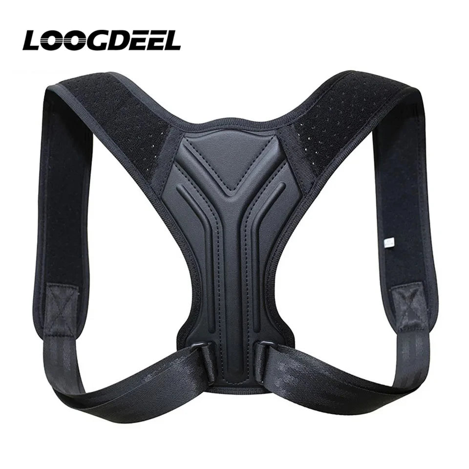 DAYO FITNESS STORE LOOGDEEL posture corrector back brace for upper back and shoulder support, adjustable for pain relief and spine alignment
