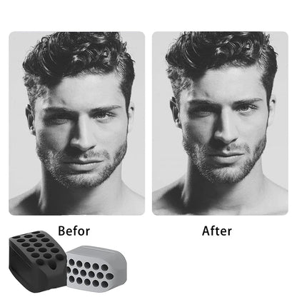 Silicone jaw exerciser and facial toner ball for jawline and neck toning, designed for facial beauty and double chin reduction.