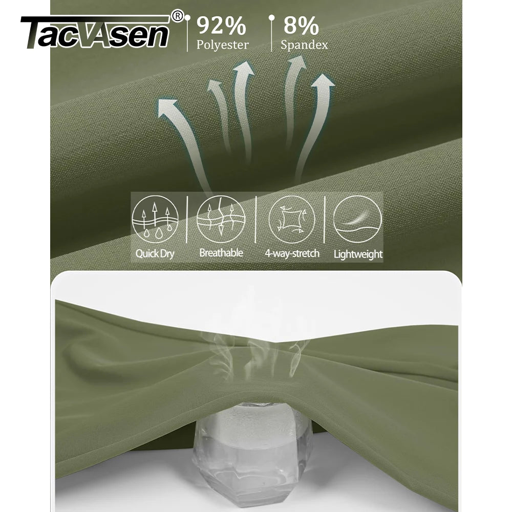 TACVASEN men's outdoor pants, quick-dry lightweight joggers with elastic waist, ideal for running, hiking, and fitness activities.
