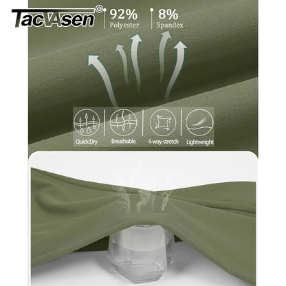 TACVASEN men's outdoor pants, quick-dry lightweight joggers with elastic waist, ideal for running, hiking, and fitness activities.
