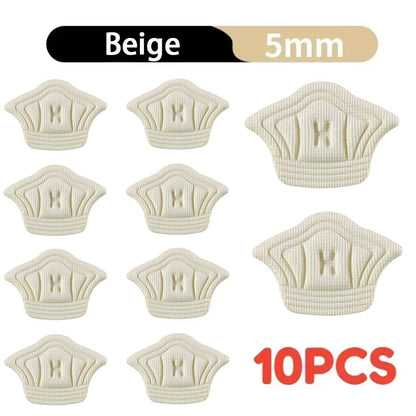 Set of 5 Jimi Shoes Store insoles with adjustable heel pads and back stickers for sport shoes to provide comfort and heel protection.