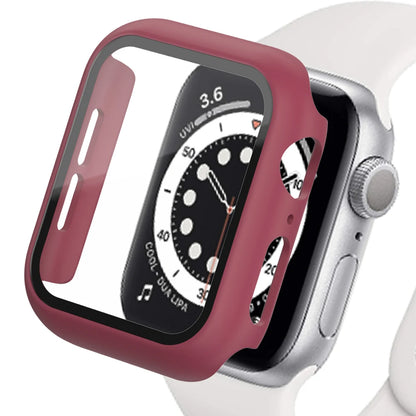 Tempered Glass+cover For Apple Watch Accessories 45mm 41mm 44mm 40mm 42mm Screen Protector Apple watch Case serie 9 4 5 6 SE 7 8