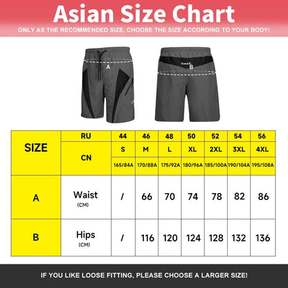 Santic men's cycling shorts with 3D padding, Coolmax fabric, loose fit, suitable for MTB downhill riding and cycling fitness.