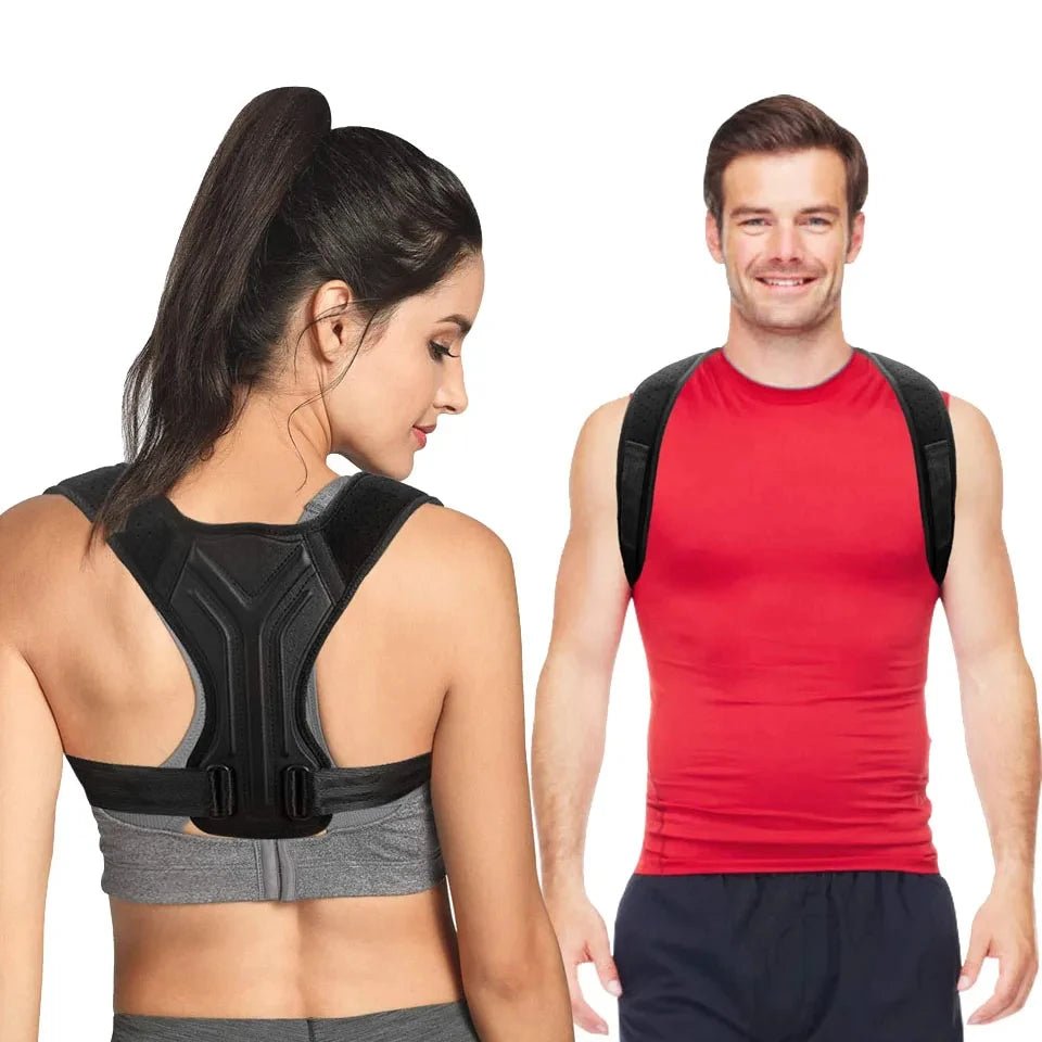 DAYO FITNESS STORE LOOGDEEL posture corrector back brace with adjustable straps for upper back and shoulder support, pain relief trainer