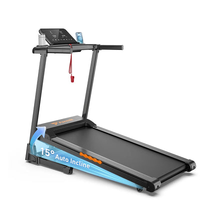 Iscooter Formill treadmill for home fitness, foldable design with incline and handrails, low noise, shock absorption, EU warehouse stock