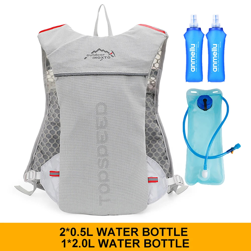 Ultralight outdoor trail running backpack by Fitness Series Store with hydration reservoir, breathable straps, perfect for marathon and biking.