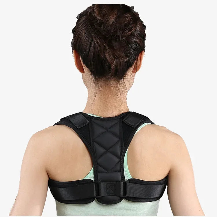 Adjustable DAYO FITNESS STORE posture corrector back brace for spinal alignment and support, featuring comfortable design and straightening aid.