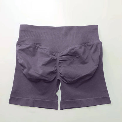 NCLAGEN seamless gym shorts for women, 4.5-inch length, scrunch butt design, perfect for running, yoga, and fitness workouts.