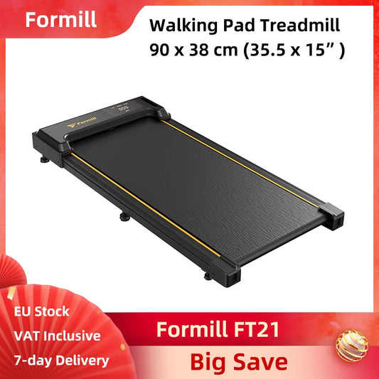 iScooter Formill FT21 portable walking pad treadmill with compact design, non-slip running belt, ideal for home or office fitness.