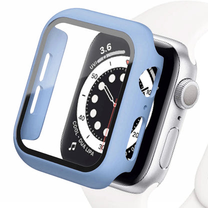 Tempered Glass+cover For Apple Watch Accessories 45mm 41mm 44mm 40mm 42mm Screen Protector Apple watch Case serie 9 4 5 6 SE 7 8